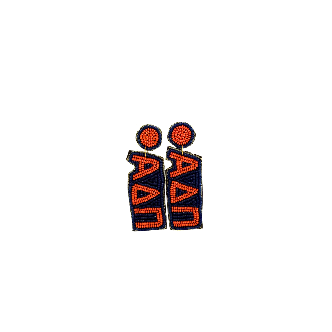 Beaded Earrings- Auburn - Alpha Delta Pi