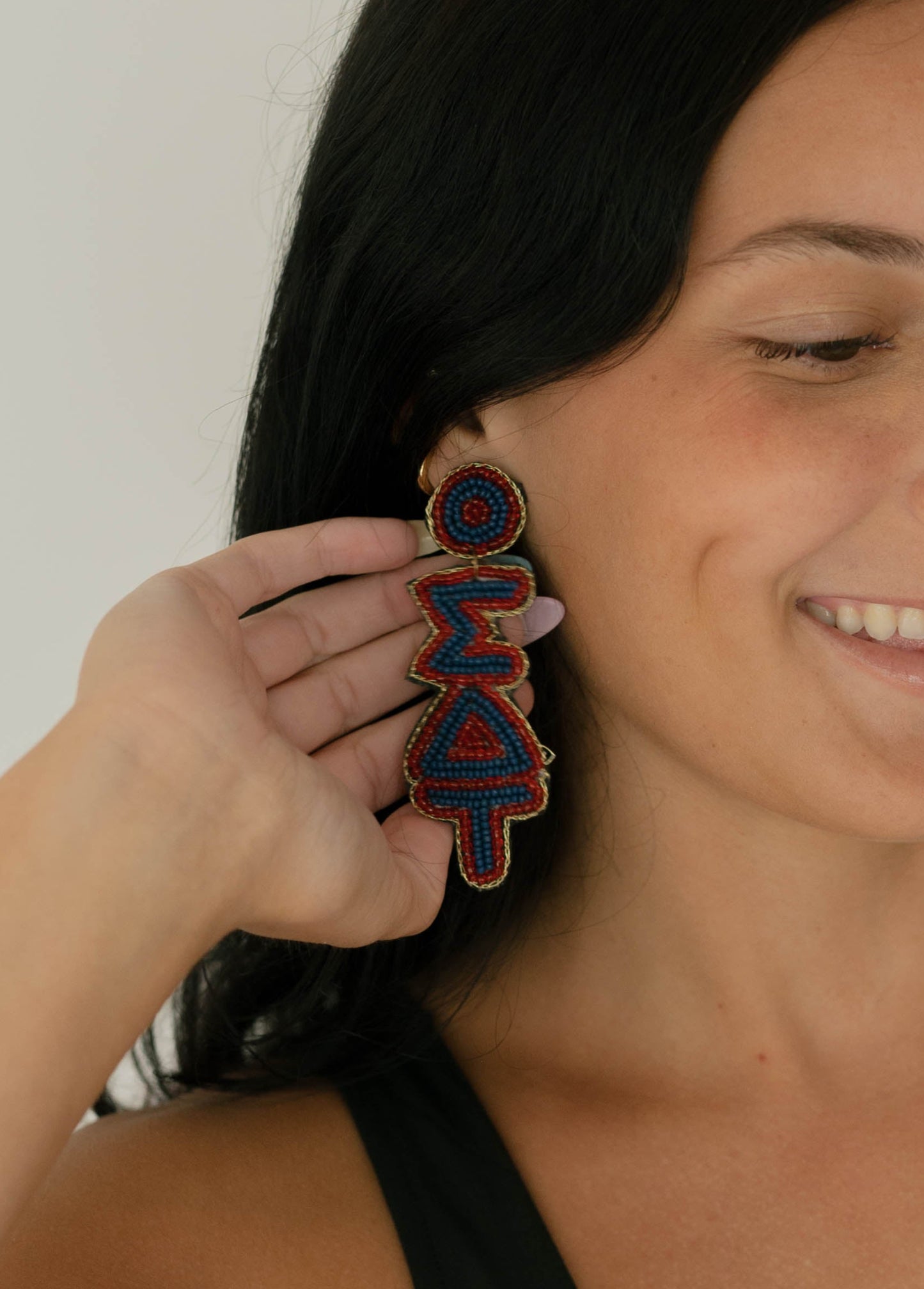 Beaded Earrings- FAU - Sigma Delta Tau