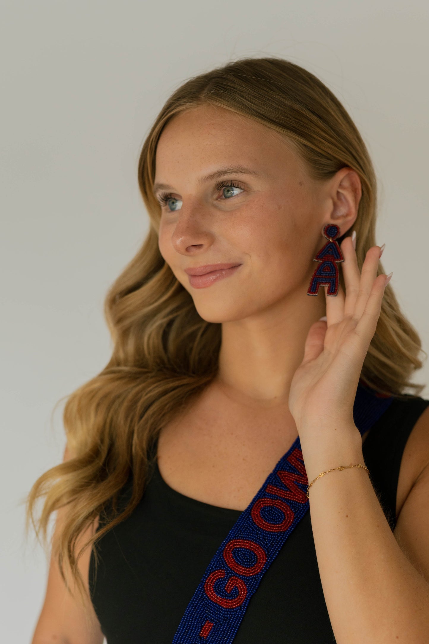 Beaded Earrings- FAU - Alpha Delta Pi