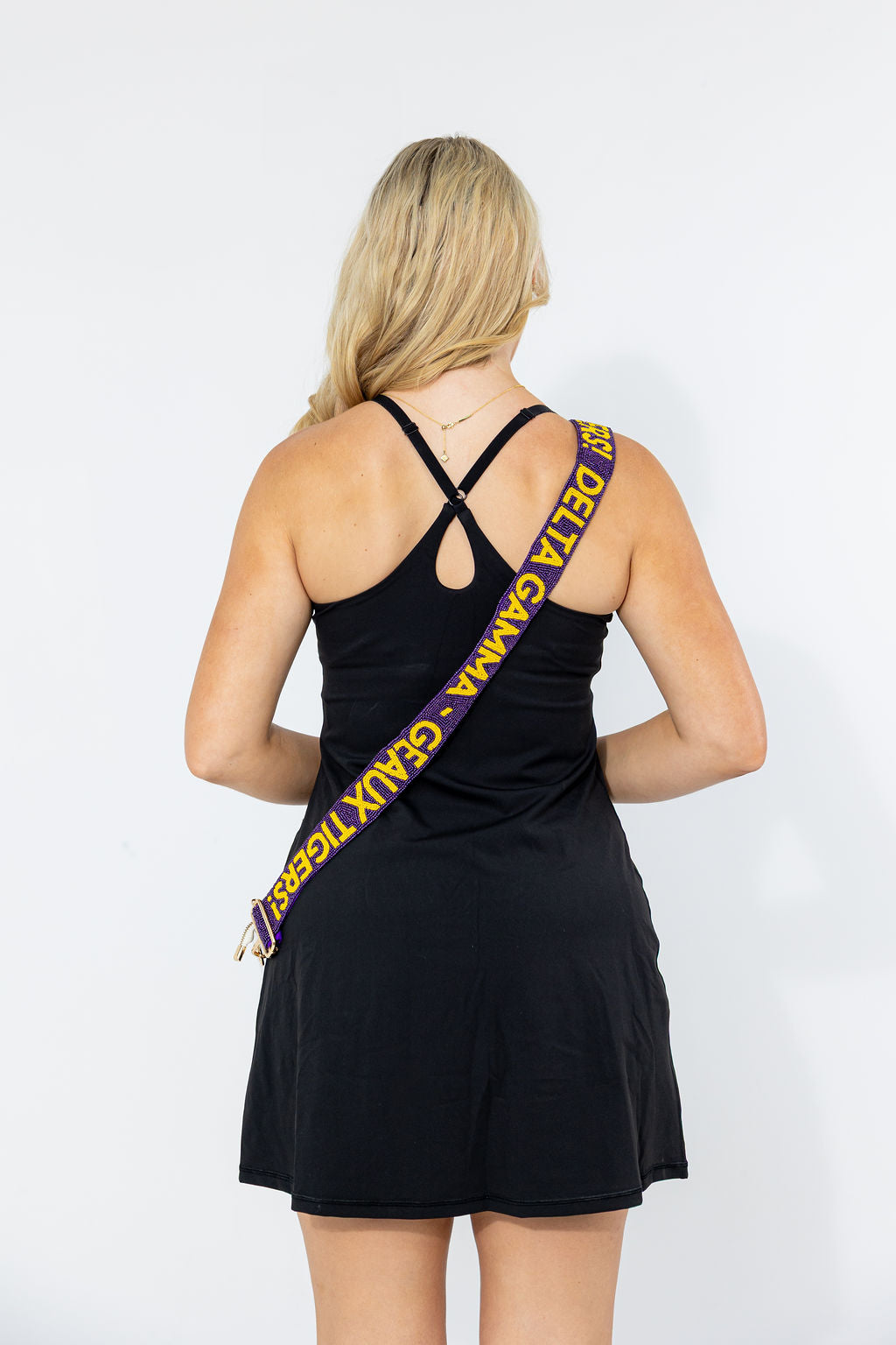 LSU- Tigers-Delta Gamma - Purse -Strap-Back