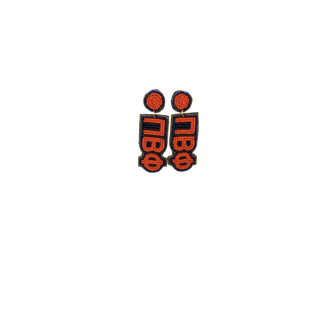 Beaded Earrings- Auburn - Pi Beta Phi