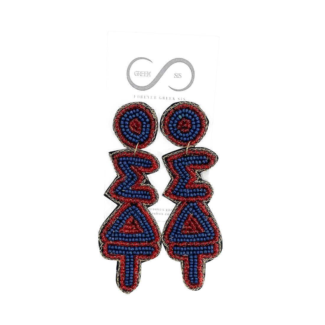 Beaded Earrings- FAU - Sigma Delta Tau