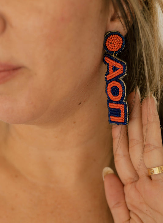 AUBURN-Alpha-Omicron-Pi-Earrings
