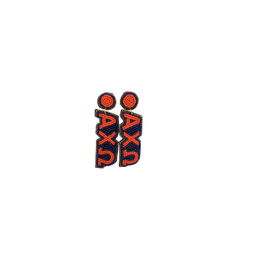 Beaded Earrings- Auburn - Alpha Chi Omega