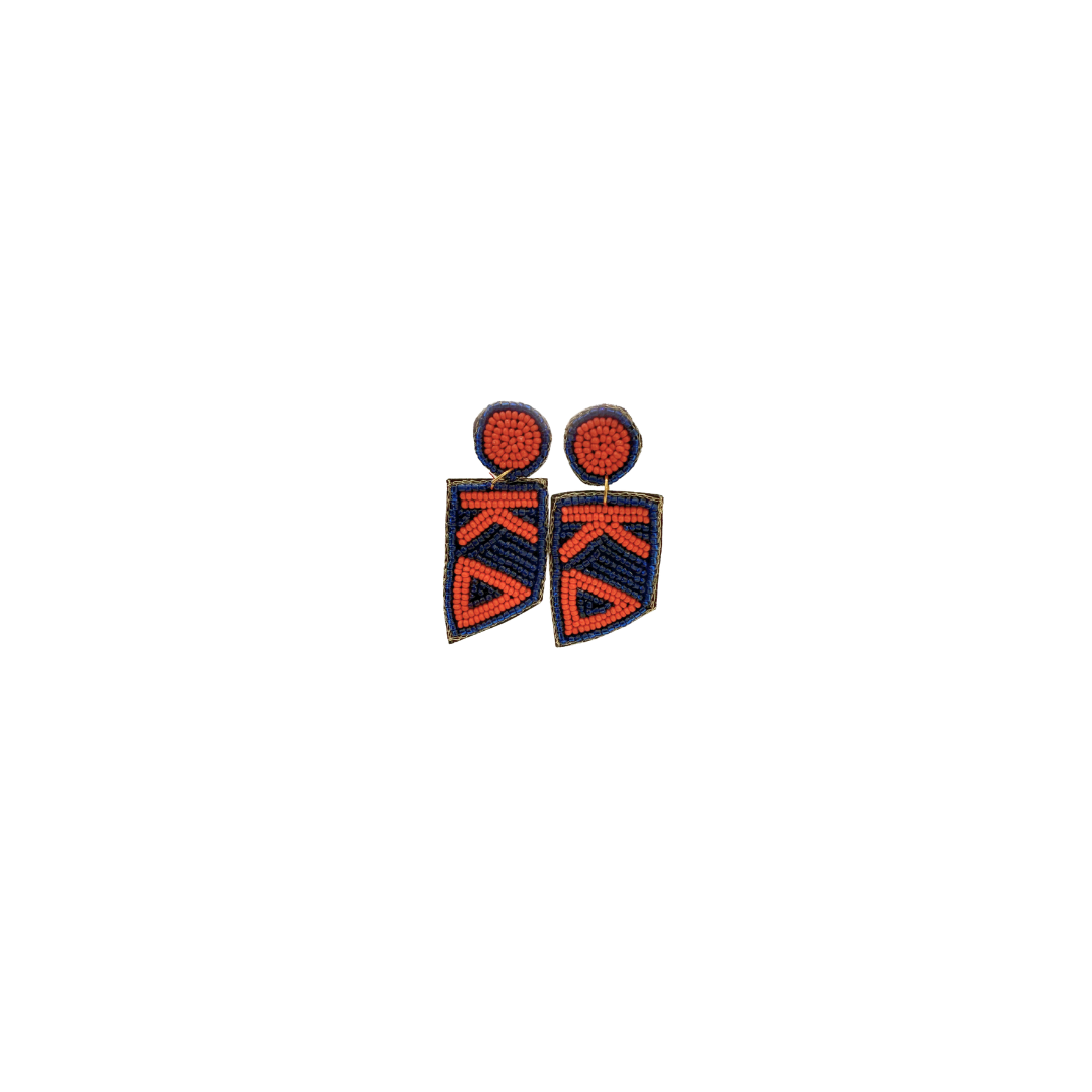 Beaded Earrings-Auburn-Kappa Delta