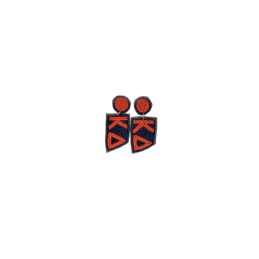 Beaded Earrings-Auburn-Kappa Delta