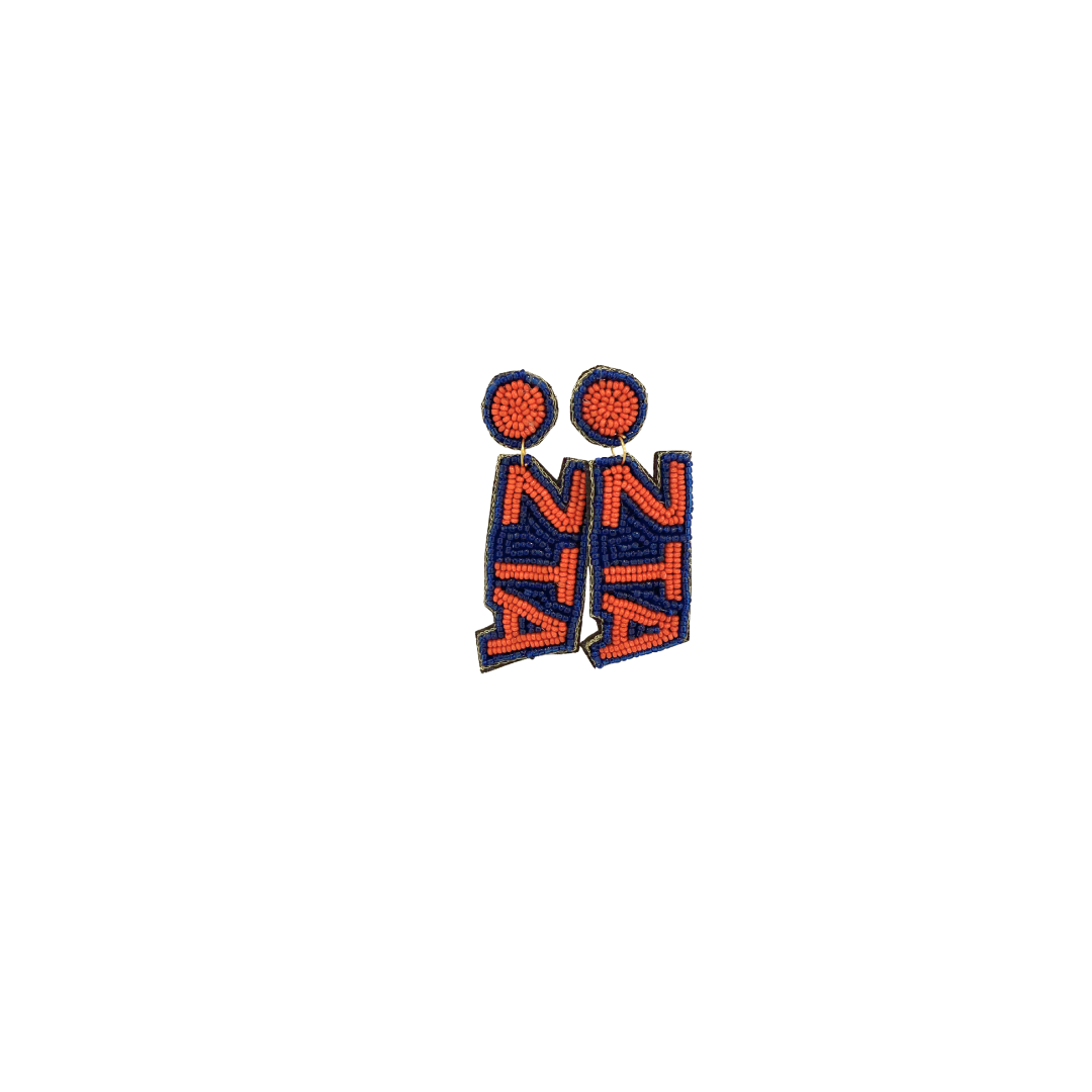 Beaded Earrings- Auburn - ZTA