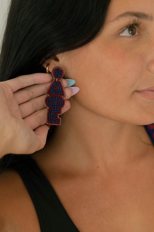 Beaded Earrings - FAU - Delta Phi Epsilon
