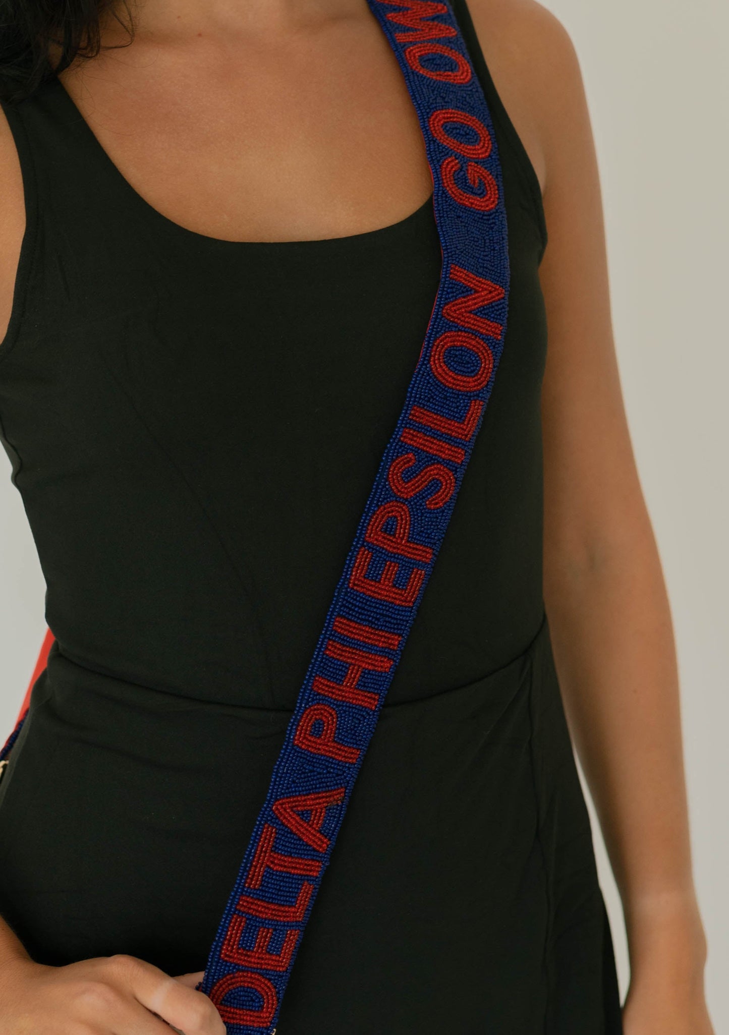 Beaded Purse Strap & Stadium Bag - FAU - Delta Phi Epsilon