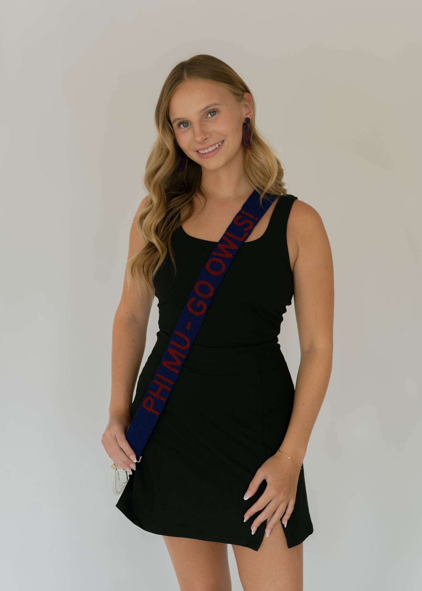 Beaded Purse Strap & Stadium Bag - FAU - Phi Mu