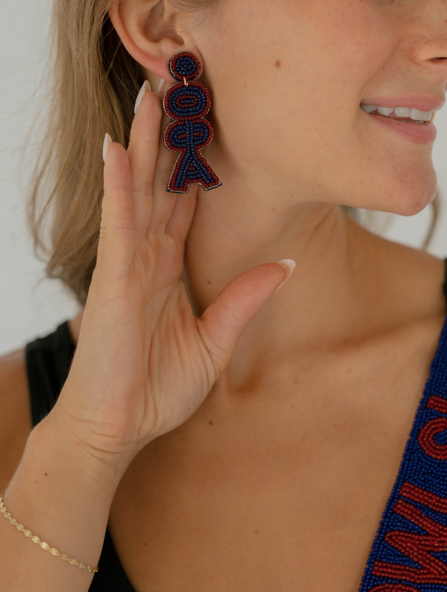 Beaded Earrings- FAU - Theta Phi Alpha