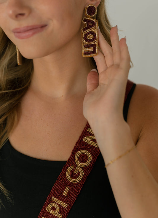 FSU-Alpha Omicon Pi - Earrings