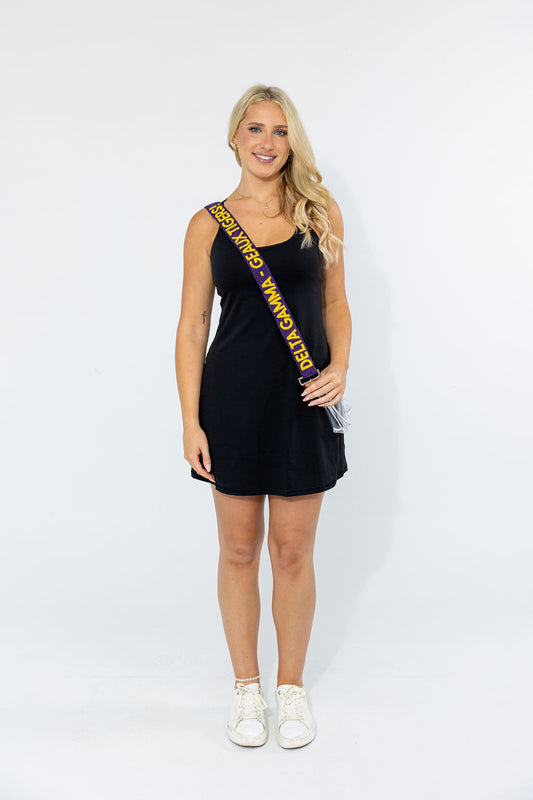 LSU- Tigers-Delta Gamma - Purse -Strap