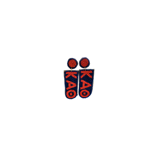 Beaded Earrings-Auburn- Kappa Alpha Theta