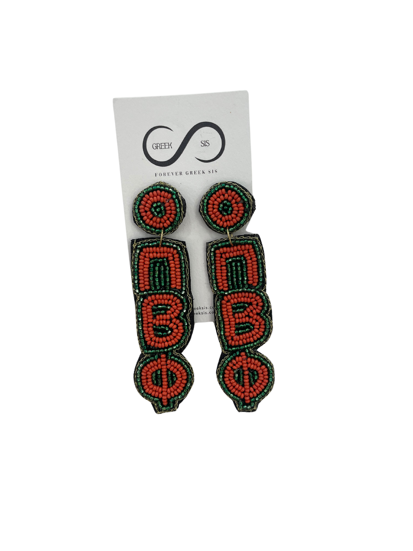 Beaded Earrings - UM - Pi Beta Phi